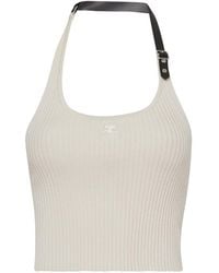 Courreges - Holistic Buckle Rib Knit Tank Top - Lyst