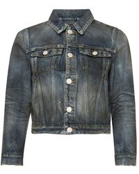 Balenciaga - Shrunk Denim Jacket In Japanese Denim - Lyst