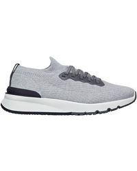 Brunello Cucinelli - Knitted Running Shoes - Lyst