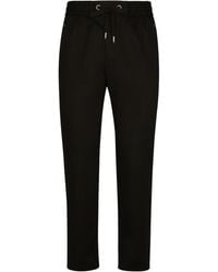 Dolce & Gabbana - Pantalon de jogging en coton stretch avec étiquette - Lyst