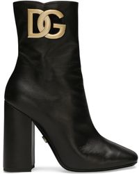 Dolce & Gabbana - Ankle Boots Jackie aus Leder - Lyst
