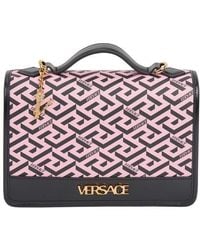 Versace La Greca Signature Shoulder Bag - Pink