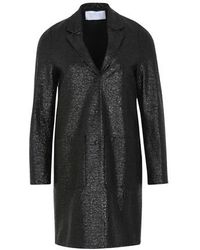 Harris Wharf London Manteau Cocoon poches - Noir