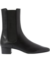 the row zip front boots