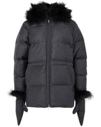 Yves Salomon - Daunenjacke Mit Kragen Aus Fuchspelz - Lyst