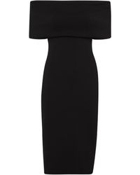 Bottega Veneta - Schulterfreies Kleid aus strukturiertem Nylon - Lyst
