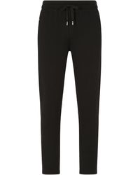 Dolce & Gabbana - Pantalon de jogging en jersey avec plaquette à logo - Lyst