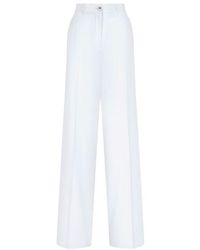 Dolce & Gabbana - Flared Cotton Gabardine Pants - Lyst