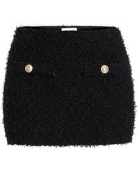 Balmain - Two-Button Knitted Mini Skirt - Lyst