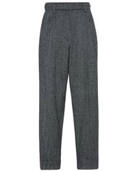 Brunello Cucinelli - Baggy Sartorial Trousers - Lyst