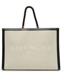 Givenchy - Cabas G Tote médium en toile et cuir - Lyst
