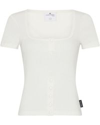 Courreges - Snaps 90's Rib T-shirt - Lyst