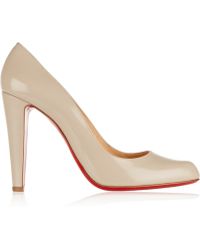 christian louboutin dcollet 100 glossed-leather pumps