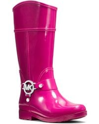Michael Kors Girl’s Brea Rubber Rain Boot, Toddler - Pink