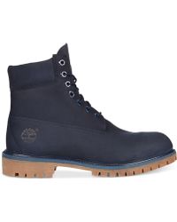 Blue Timberland Boots Lyst