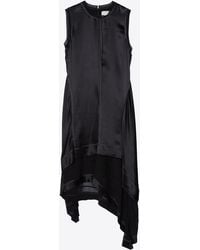 3.1 Phillip Lim - Liquid Satin Asymmetrical Hem Sleeveless Combo Dress - Lyst