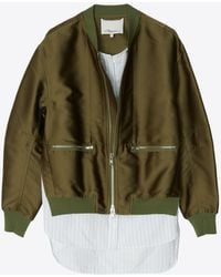 3.1 Phillip Lim - Layered Bomber Jacket - Lyst