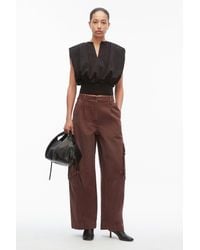 3.1 Phillip Lim - Denim Barrel Leg Cargo Pants - Lyst