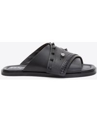 3.1 Phillip Lim - Crossover Slide Sandal With Leather Craft - Lyst