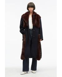 3.1 Phillip Lim - Faux Fur Melton Coat - Lyst