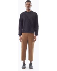 3.1 Phillip Lim Argyle Patchwork Crew Neck Sweatshirt - Black
