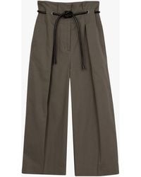 3.1 Phillip Lim - Cropped Wide Leg Origami Trousers - Lyst