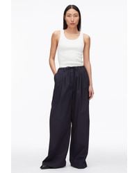 3.1 Phillip Lim - Structured Cotton Pull On Straight Leg Pants - Lyst