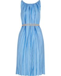 leopard stripe button front midi dress