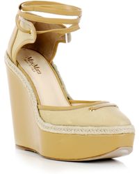 Max Mara Corfu Linen Wedges - Metallic