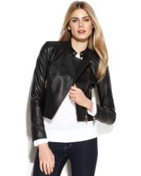 michael kors faux leather jacket womens