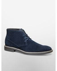 calvin klein men's ulysses suede chukka boot