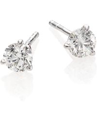 earrings roberto coin gold lyst tcw 18k stud diamond