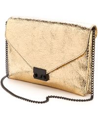 Loeffler Randall Lock Clutch - Gold - Metallic