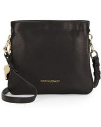Cynthia Rowley Nixie Leather Shoulder Bag - Black