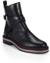 christian louboutin chelsea chain 20 leather ankle boots christian louboutin chelsea chain 20 leather ankle boots