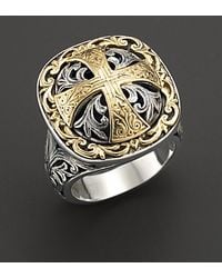 Konstantino Maltese Cross Ring - Metallic