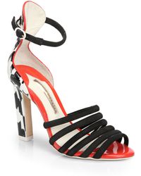 Sophia Webster Flutura 4 Butterfly Patent Leather Sandals in Black | Lyst