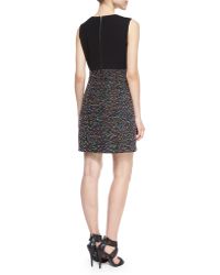 Diane von Furstenberg Carrie Tweed A-line Dress - Black