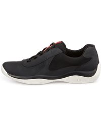 Lanvin Black Woven Leather Sneakers in Black for Men | Lyst