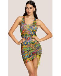 4giveness - Abito Canotta Con Coulisse Snake Skin - Lyst