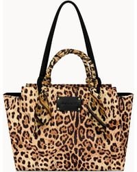 4giveness - Miami Bag Canvas Doppio Manico Leopard Resort - Lyst