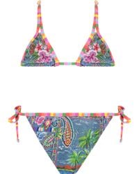 4giveness - Bikini Triangolo Doppia Spallina E Slip Laccetti - Lyst