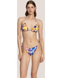 4giveness - Triangolo E Slip Con Laccetti Digital Flower - Lyst