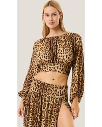 4giveness - Top Crop Leopard Resort - Lyst