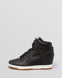 black nike wedge high tops