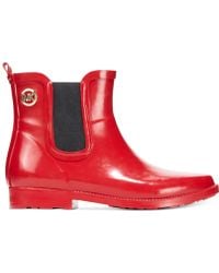 michael kors red rain boots