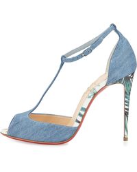 Christian louboutin Pyrabubble Studded 70mm Red Sole Sandal in ...