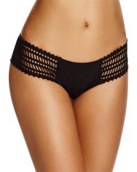 Robin Piccone Sophia Crochet Hipster Bikini Bottom - Black