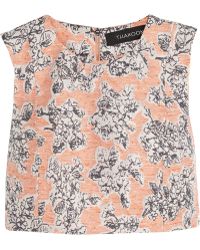 Thakoon Cropped Floral-jacquard Top - Multicolour