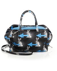 Prada Lip-print Leather Inside Bag in White (white-blue) | Lyst